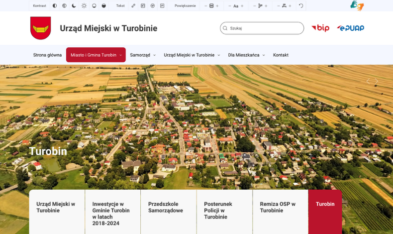 strona internetowa Urząd Miejski w Turobinie