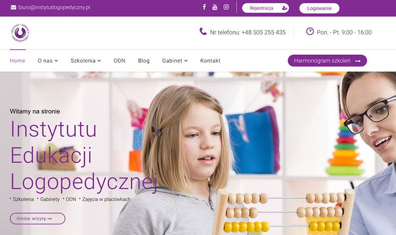 strona internetowa Instytut Edukacji Logopedycznej