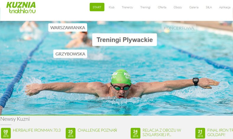 strona internetowa Kuźnia triathlonu