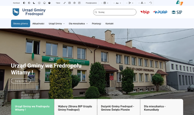 strona internetowa Urząd Gminy Fredropol