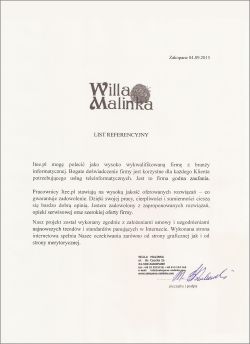 Referencje Willa Malinka Zakopane