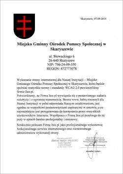 Referencje MGOPS Skaryszew