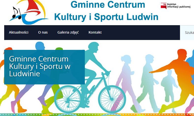 strona internetowa Gminne Centrum Kultury i Sportu w Ludwinie