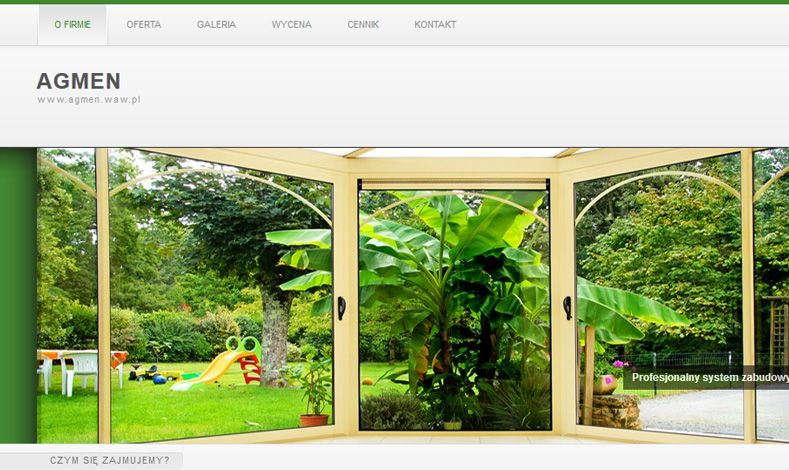 strona internetowa Agmen Zabudowa balkonów