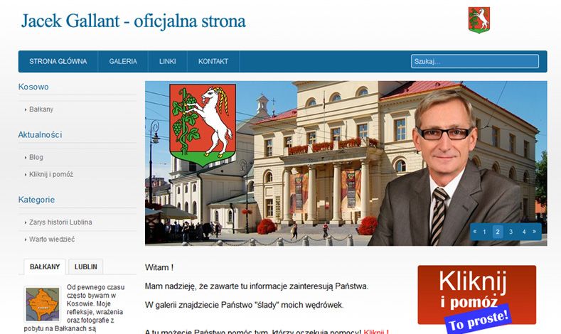 strona internetowa Jacek Gallant Oficjalna Strona